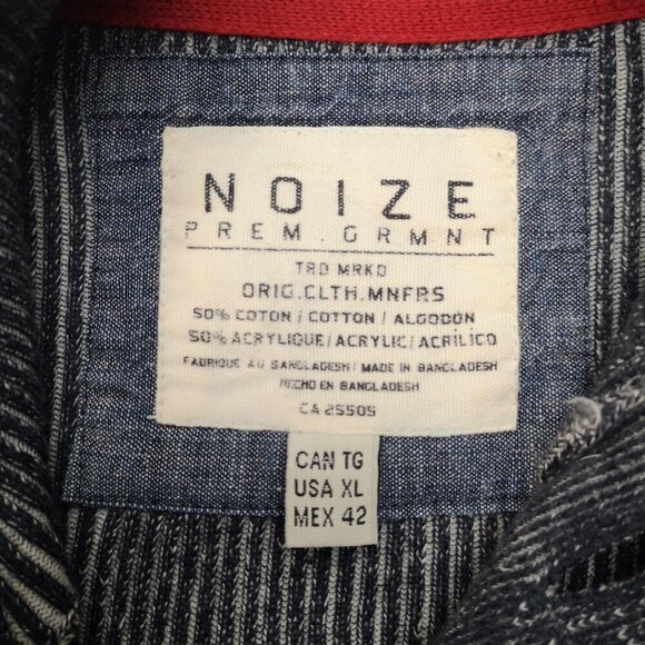 Noize Prem. Grmnt Men's Size XL Navy 4 Button Closure Long Sleeves Sweater - Picture 3 of 9